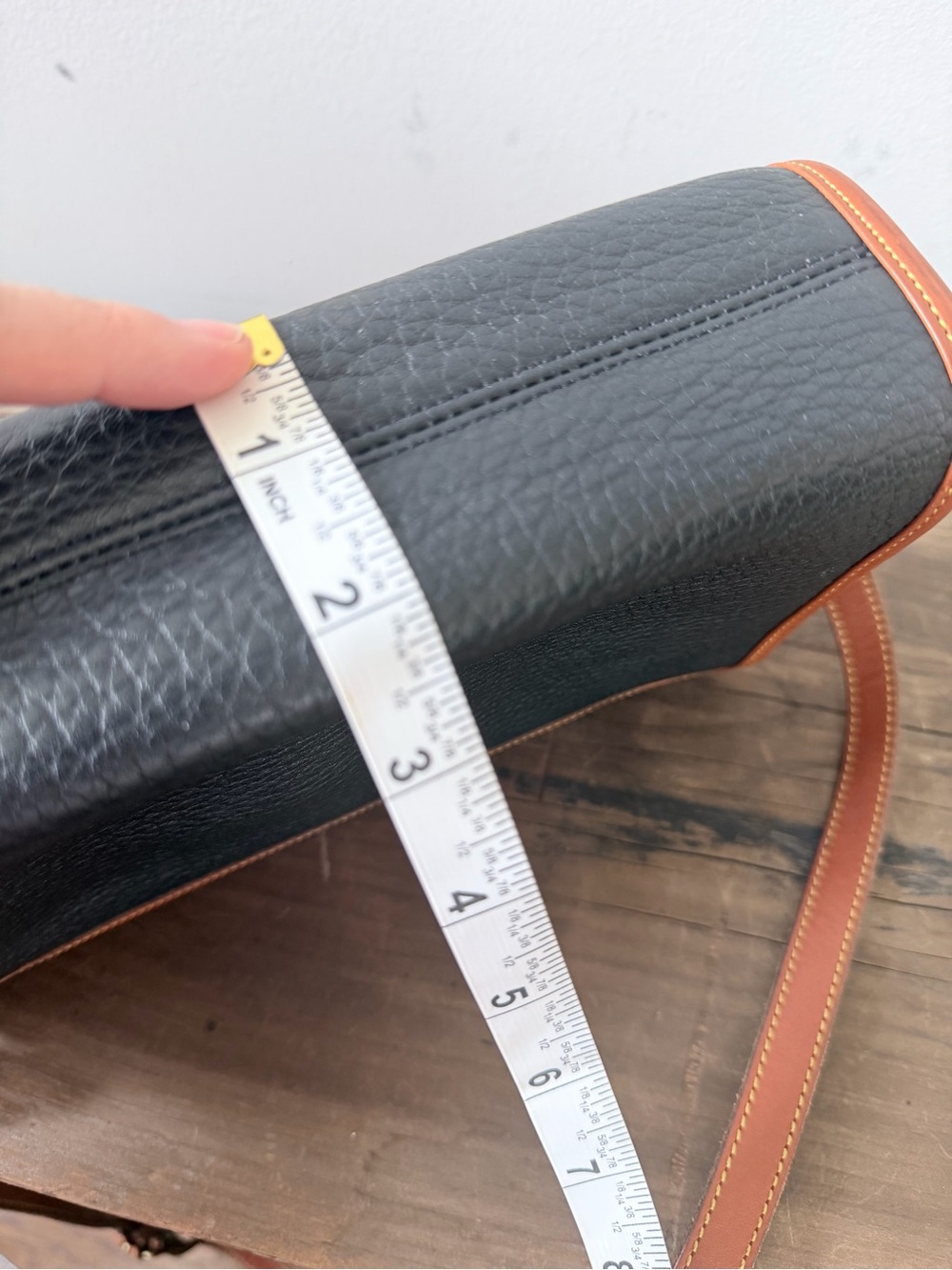 Dooney & Bourke Vintage All-Weather Leather Black/Brown Pebbled Crossbody Bag - Picture 11 of 11